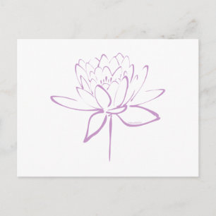 Lotus Calligraphy (Lavender) Vykort
