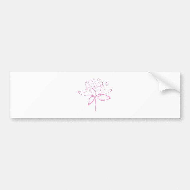 Lotus Calligraphy (Rosa) Bildekal (Framsidan)