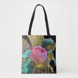 'Lotus Delight' - Tote Bag Tygkasse