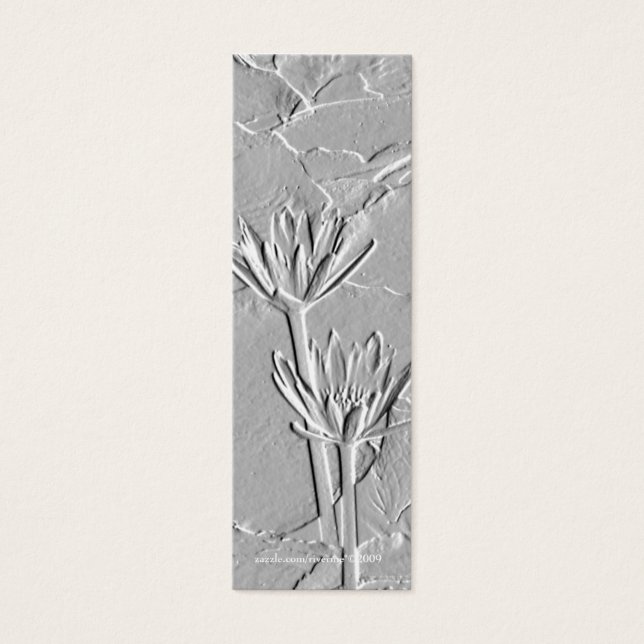 Lotus/Embossed-like Photo Bookmark Litet Visitkort (Framsidan)