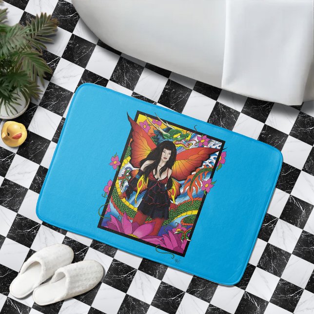 Lotus Fairy Chinese Vatten Dragon Badrumsmatta (Skapare uppladdad)