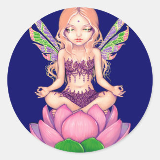 "Lotus Fairy"-märke Runt Klistermärke