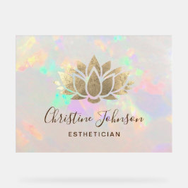 Lotus faux foil lotus på opal bakgrund