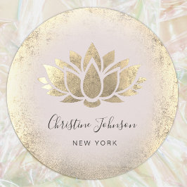 Lotus faux guld foil lotus runt klistermärke