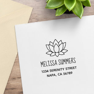 Lotus Flower Adress Stämpel