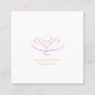 Lotus Flower-Affärskortet för Bright- och Clean Sq Fyrkantigt Visitkort