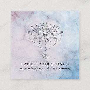 Lotus Flower-Affärskortet för helhetsljud Fyrkantigt Visitkort