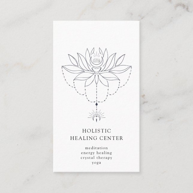 Lotus Flower-Affärskortet för helhetsljud Visitkort (Framsida)