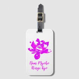 Lotus Flower andlig Rosa & White Symetry Flower Bagagebricka