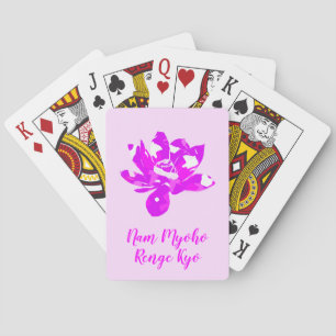 Lotus Flower andlig Rosa & White Symetry Flower Casinokort