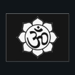 Lotus Flower Aum Symbol Vykort<br><div class="desc">Om eller Aum är en helig som kan stavas till buddister som tros vara universums talande kärna. Lotus-blomman symboliserade att en människa kan stiga upp sig över den här världens lidande,  renhet och upplysning. Båda kombineras i en enkel andlig-design! Aum-symbol och Lotus Flower t-shirts och presenter!</div>
