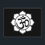 Lotus Flower Aum Symbol Vykort<br><div class="desc">Om eller Aum är en helig som kan stavas till buddister som tros vara universums talande kärna. Lotus-blomman symboliserade att en människa kan stiga upp sig över den här världens lidande,  renhet och upplysning. Båda kombineras i en enkel andlig-design! Aum-symbol och Lotus Flower t-shirts och presenter!</div>