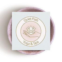 Lotus Flower Beauty Spa Fyrkantigt Visitkort