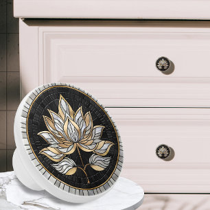 Lotus Flower - Black, Pearl och Guld Knopp