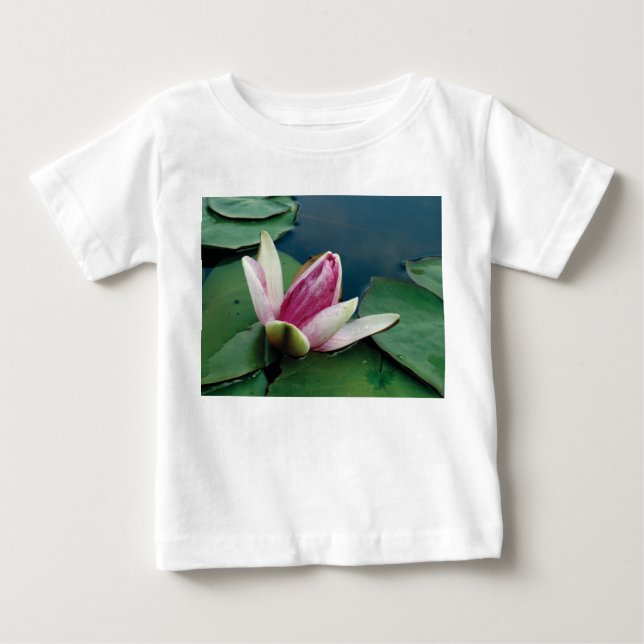Lotus Flower Blommar Baby Jersey T-Shirt, White Tröja (Framsida)