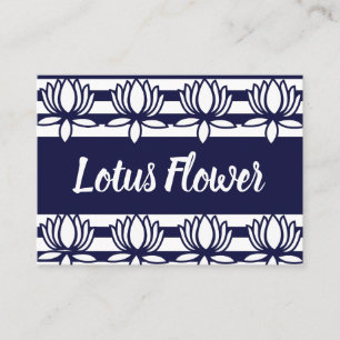 Lotus Flower Blommigt Rand Mönster Visitkort