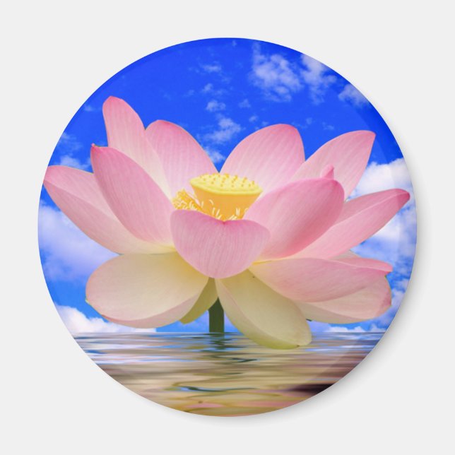 Lotus Flower Born i Vatten Magnet (Framsidan)