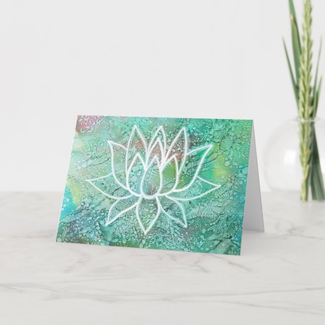 Lotus Flower Bright Positive Inspiring Kort (Framsida)