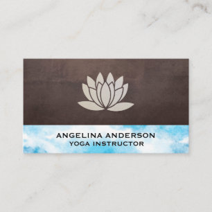 Lotus Flower Brown Struktur Moln i Himlar Visitkort