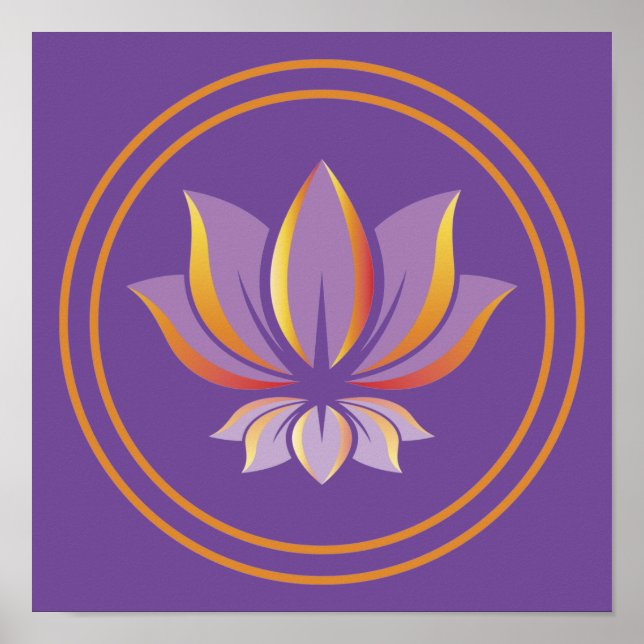 Lotus Flower Buddhism Zen Spirituality Poster (Framsidan)