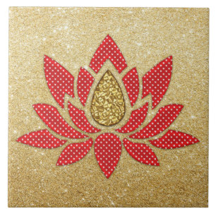 Lotus Flower Ceramic Tile Kakelplatta