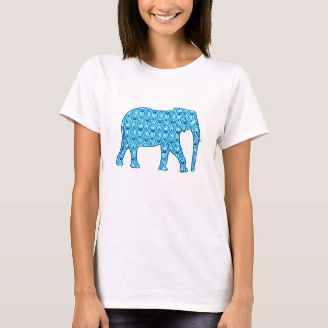 Lotus Flower Elephant - turkos Tröja (Framsida)