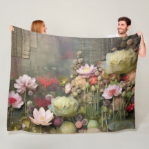 Lotus Flower Fält Botanical Watercolor