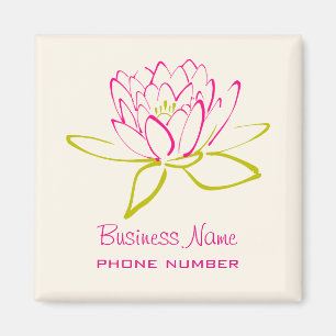 Lotus Flower för affärsfrämjande Magnet