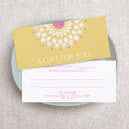 Lotus Flower för massagecertifikat för gåva