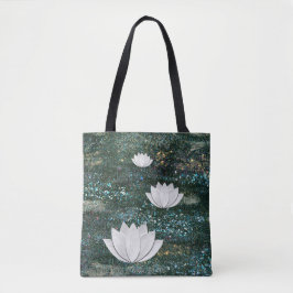 Lotus Flower Galaxy Tote Bag Tygkasse