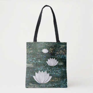 Lotus Flower Galaxy Tote Bag Tygkasse