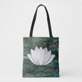 Lotus Flower Galaxy Tote Bag Tygkasse