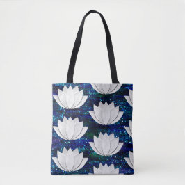 Lotus Flower Galaxy Tote Bag Tygkasse