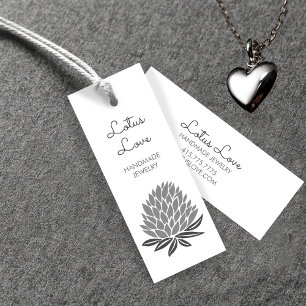 Lotus Flower hangTag Jewelry Clothing Visning Card Litet Visitkort