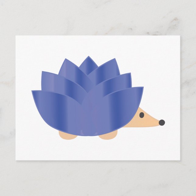 Lotus Flower Hedgehog Helg Vykort (Framsida)