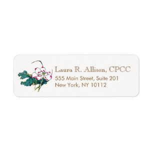 Lotus Flower Holistic Health Counselor Returadress Etikett