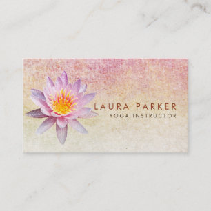 Lotus Flower Holistic Meditation Yoga Instructor Visitkort