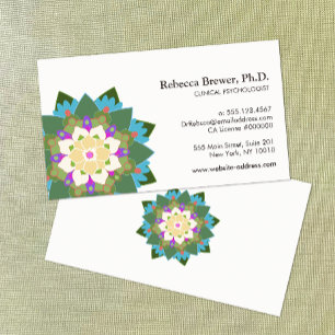 Lotus Flower Holistic Mental Health Healer Visitkort