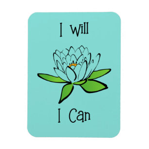 Lotus Flower I gör att jag kan Magnet