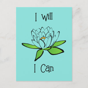 Lotus Flower I gör att jag kan Vykort