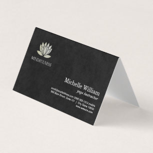 Lotus Flower-ikon Slimmad svart Visitkort