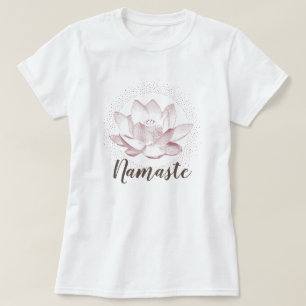 Lotus Flower illustration Yoga Namaste Hälsa T Shirt