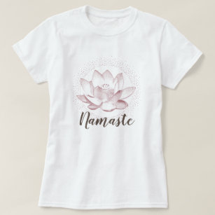 Lotus Flower illustration Yoga Namaste Hälsa T Shirt