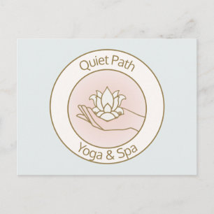 Lotus Flower in Hand Beauty Day Spa Vykort