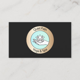 Lotus Flower in Hand Natural Beauty and Health Visitkort