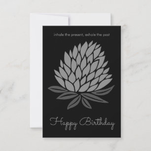 Lotus Flower Inspirational Mindful Grattis på föde Kort