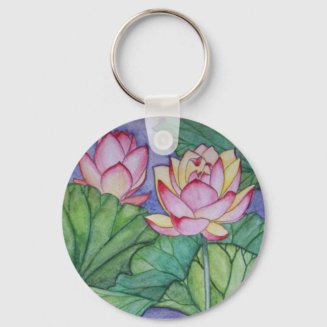 Lotus Flower Keychain Nyckelring (Framsida)