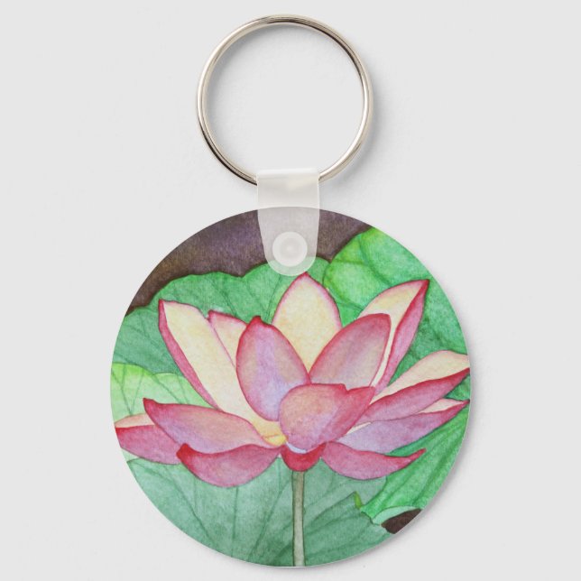 Lotus Flower Keychain Nyckelring (Framsida)