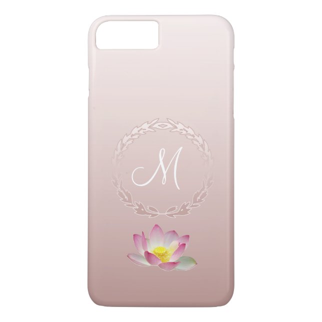 Lotus Flower Laurel WandeMonogram Case-Mate iPhone Skal (Baksida)
