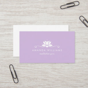 Lotus Flower Lavander-minimalisternas professionel Visitkort